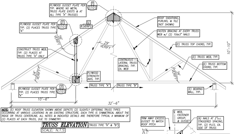 Residential Truss and Roof Repair Remodel Eugene Oregon